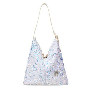 Mermaid Sequins Shoulder Bag Reversible Sequin Handbag Purse Sparkling ^-^